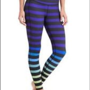 Athleta Striped Ombré Leggings XXS